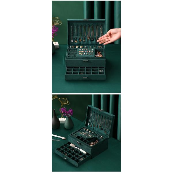 Travel Leather Jewelry Storage Organizer Box For Luxury Pendant Rings And Earrings