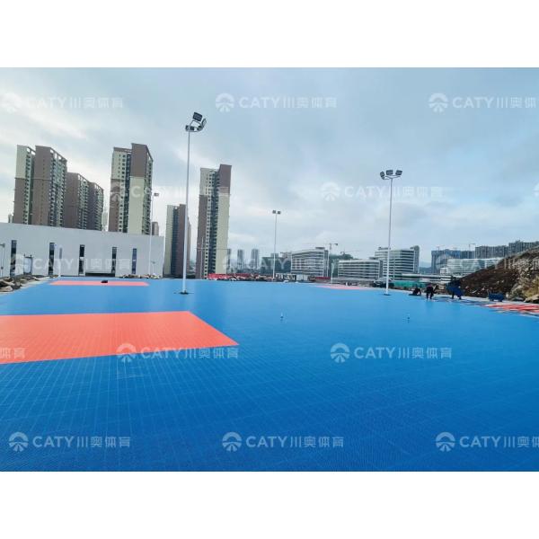 Easy Install PU Flooring Anti-Slip Interlocking Plastic Floor for Playground Mat Basketball Flooring Backyard Garage