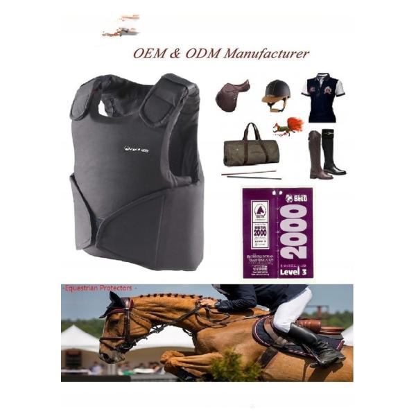 Outdoor Equestrian Activities Essential Certified Block Foam Padded Black Unisex Vest