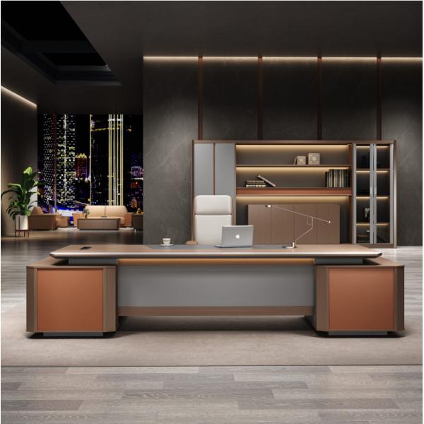 L Shape Director Manger Ceo Boss Desk Executive Large Office Desk Set
