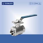 2 Peice female industrial Ball valve With ISO mound and handle , BSP Thread