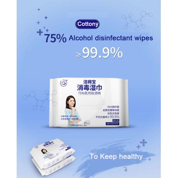 Active Kill Virus Antibacterial Alcohol Wipes , Alcohol Wet Wipes For Adult
