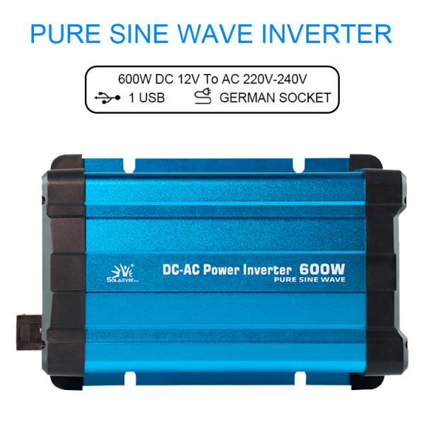 Off grid 600W dc to ac 12v 24v 110 220v pure sine wave converter