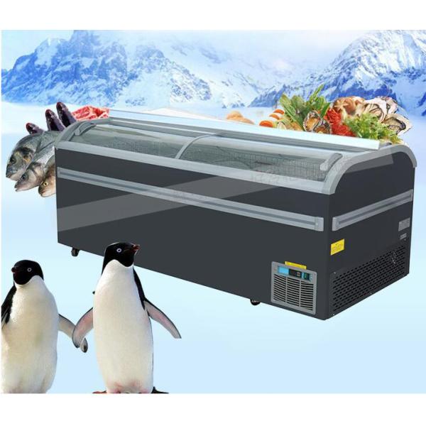 220 V 50hz Top Glass Sliding Door Deep Chest Freezer For Dairy Products