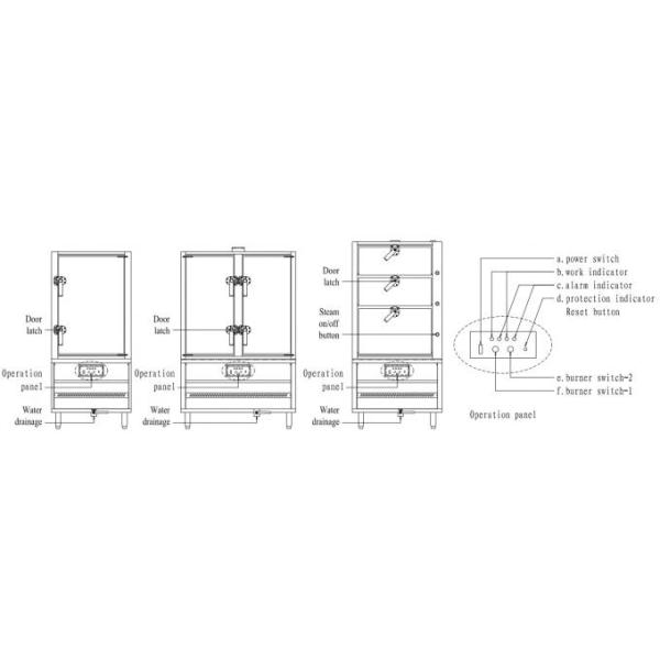 Two Door Energy Saving 1800mm Commercial Chinese Cooking Equipment