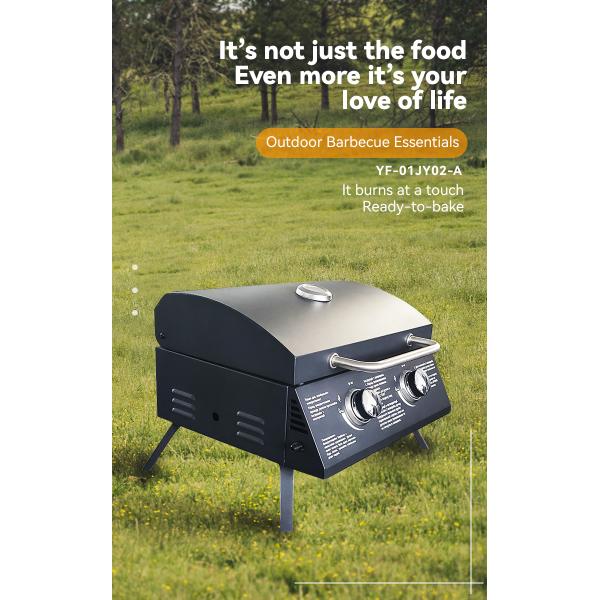 Outdoor Stainless Steel Gas BBQ Grill Smoker Barbecue Smoke Stove with Large Capacity