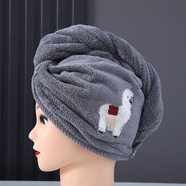 Women's Woven Dry Hair Caps Quick-Dry and Thickened Shower Caps with Absorbent Towels