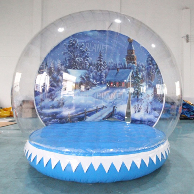 Quality Outdoor Party Promotion Event Inflatable Christmas Snow Globe Bubble House Photo Booth For Rental wholesale
