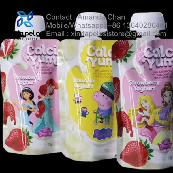 Squeeze Energy Drink Food Spout Pouches,Biodegradable Stand Up Pouches