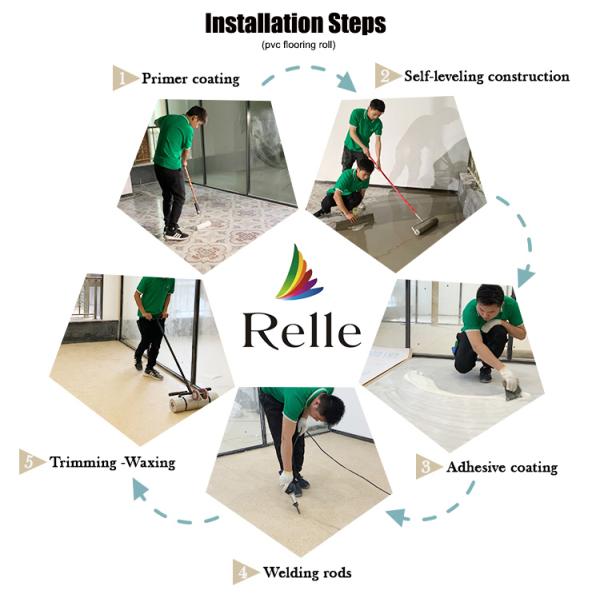 Moisture Proof Relle Flooring Anti Static PVC Vinyl Floor For Hospital