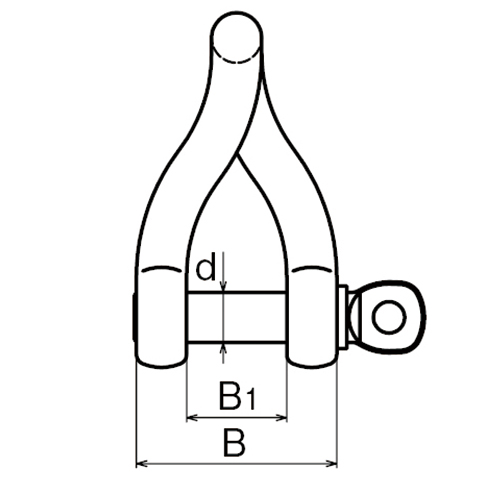 Forged Steel Twisted Shackle Transmission Line Hardware UN-120 With Mechanical Failing Load 120kN