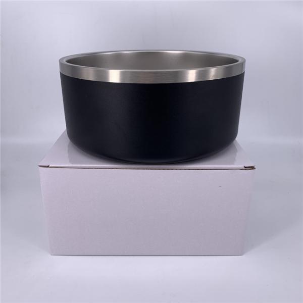 Non Slip 32oz Pet Feeder Bowl Sus304 Double Wall Stainless Steel Dog Bowl