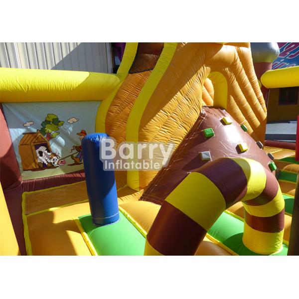 Kids Clearance Western Theme House Inflatable Toddler Playground With Slide