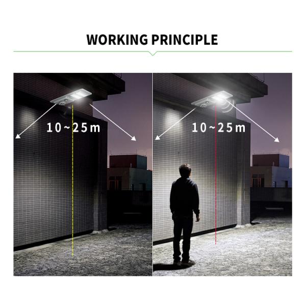 RoHS IP65 Solar Powered Led Pole Lights With Remote Controller