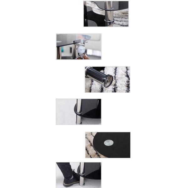 Luxury Modern Coffee Table , Multifunctional Round Glass Center Table