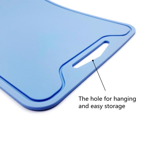 Food Grade Silicone Kitchen Utensils Durable Foldable Soft Cutting Board Hanging Hole Non Slip Mat