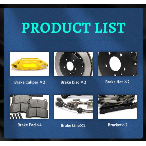 295*24mm 4 Pot Brake Kit Caliper Aluminum 16in Rim Front Wheel