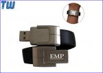 Solid Leather Bracelet 4GB USB Memory Drive Personalized Branding
