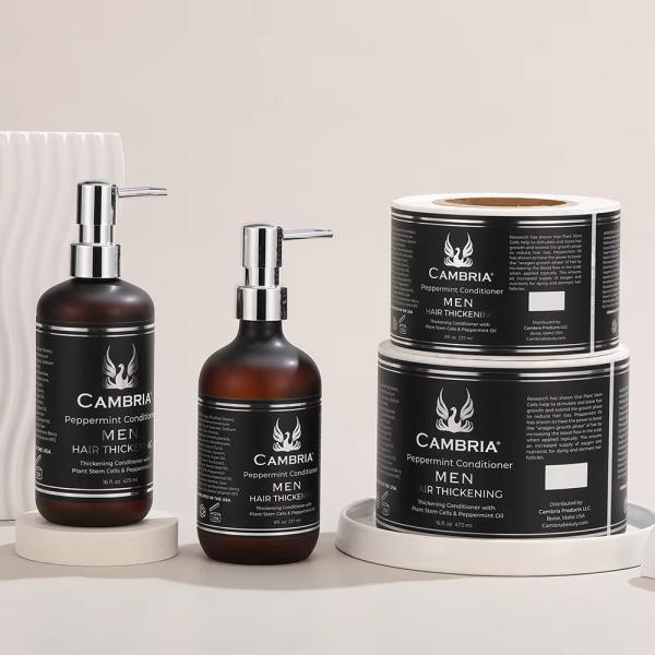 Cosmetic Beverage Bottles Transparent Cosmetic Labels BOPP Uv Resistant Labels