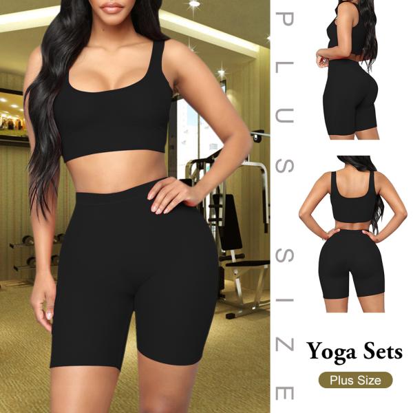 HEXIN SCRUNCH BUTT High Waist Women Fitness Yoga Gym Activewear Set Breathable Two Pieces