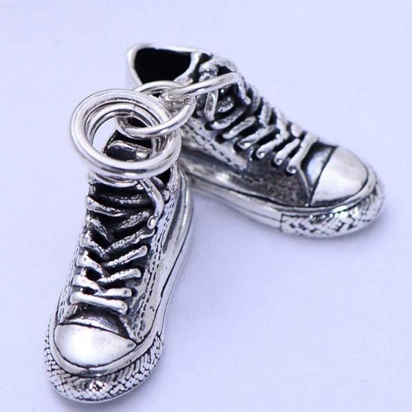 Men and Women Sterling Silver Pendant Necklace with Silver Shoes Pendant(XH055344W)