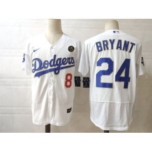 Buy cheap Men's Los Angeles Dodgers Front #8 Back #24 Kobe Bryant White/Gold 2021 Gold from wholesalers