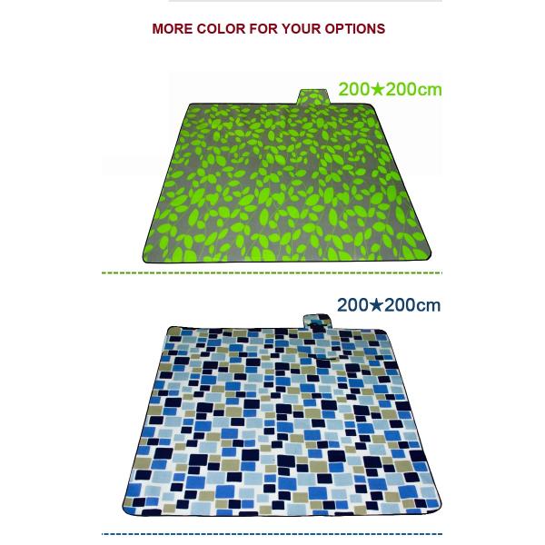 Portable Water Repellent Picnic Blanket , Moisture Proof Folding Picnic Mat