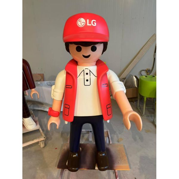 LG Themed IP Sculpture: Modern Themed Artistic Line-Designed Figurine