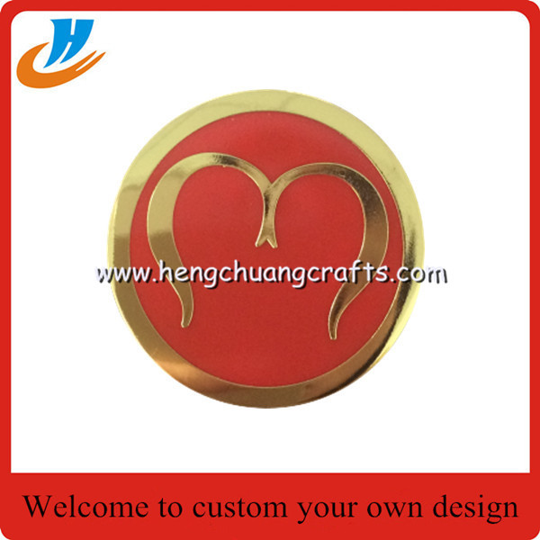 Cheap Custom Luggage buckle badge,enamel pin badge with gold plated for sale