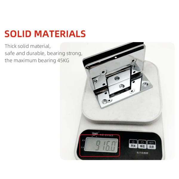 Brushed Nickel Finish Stainless Steel Shower Hinge and Glass Clamp Kit for Glass Door