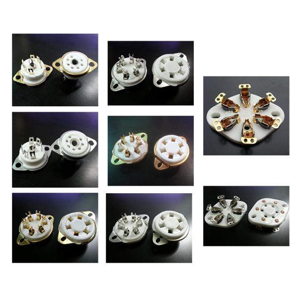 Vacuum Tube Sockets Ceramic 8pin Tube Socket KT66 KT88 6SL7 6SN7 6V6 5AR4/GZ34 5R4GY 5U4G