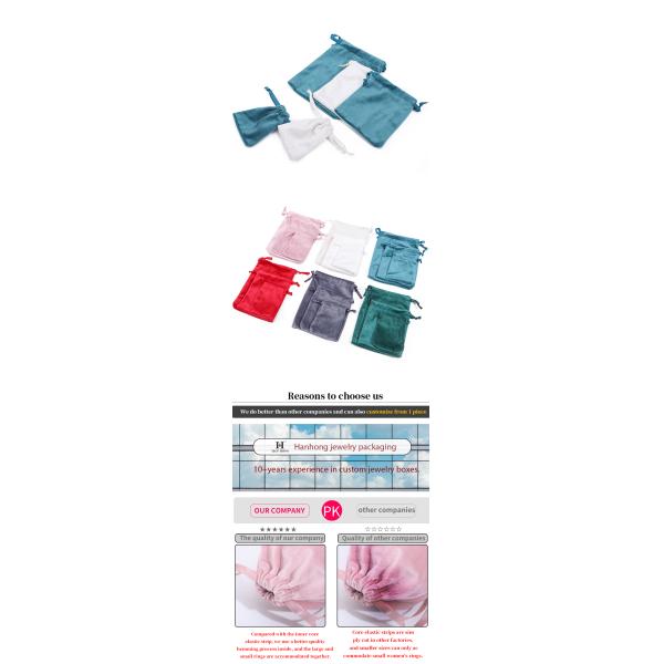 Soft Touch Adaptable Storage Velvet Drawstring Bag for Treasure Jewelry Packaging
