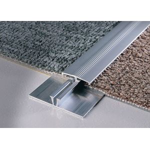 Quality Anodized Aluminum Carpet Trim Foyer Of Hotel Plaza Bank wholesale