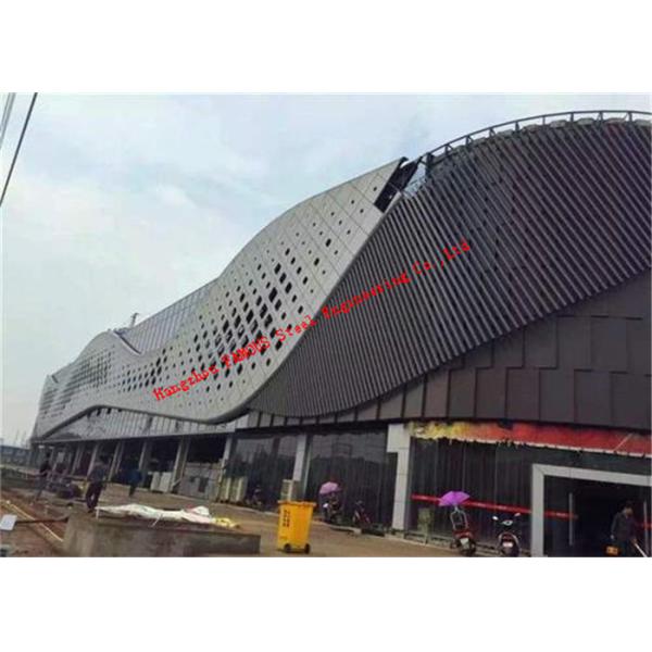 Preforated Penels Aluminium Metal Cladding Virtical Screenings 6mm