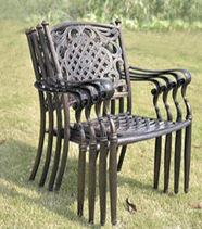 Leisure Garden Cast Aluminum 8 Seater Outdoor Furniture Table And Chair Set Garden Furniture