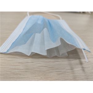 Quality Latex Free Material 3 Ply Non Woven Mask , Disposable Pollution Mask Antiviral wholesale
