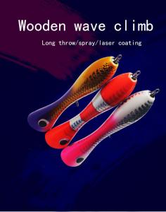 Quality 3 Colors 20CM/120g Laser Coating Wood Bait Treble Hooks Largemouth Bass Snakehead Popper Wooden Fishing Lure wholesale