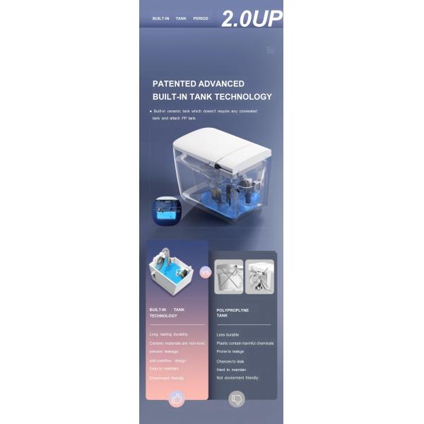 Bathroom Sanitary Ware Ceramic Modern Smart One Piece Toilet Foot Sensation Flushing Elongated Bowl Design