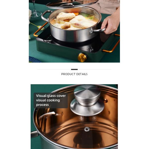 Factory Direct Kitchen Cooking Food Stainless Steel 3 PCS Cooking Pots And Pans Cookware Sets