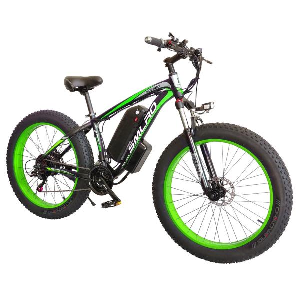 Fat Tire Electric Bike 350W Motor 13AH Lithium Battery SMLRO XDC600 26x4.0 inch E-Bike Wholesale Drop Shipping Available