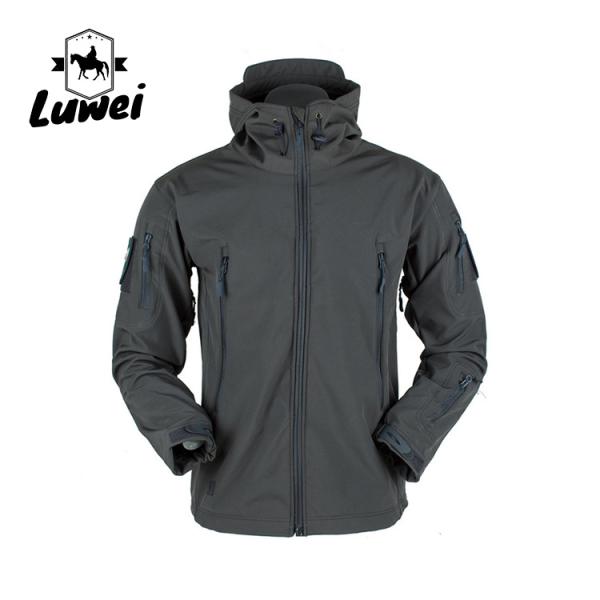 Custom Logo Winter Hooded Zip Up Male Poly Warm Utility Chaqueta Giacca a Vento Plain Long Overcoat Coats for Men