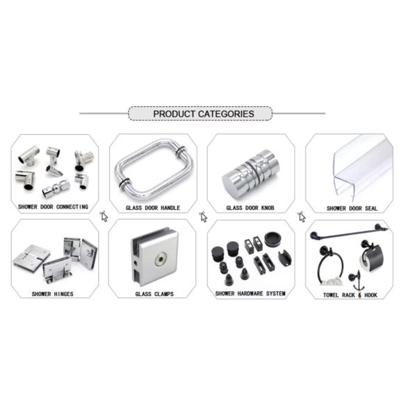 Durable Universal Glass Bathroom Door Knobs Custom Shower Door Hardware
