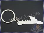 High End Engraved Car Shaped Keychain , Glow In The Dark Keyring Anti Rust