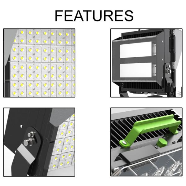 600W Outdoor High Mast LED Flood Light , Football Stadium Lights Tempered Glass Cover