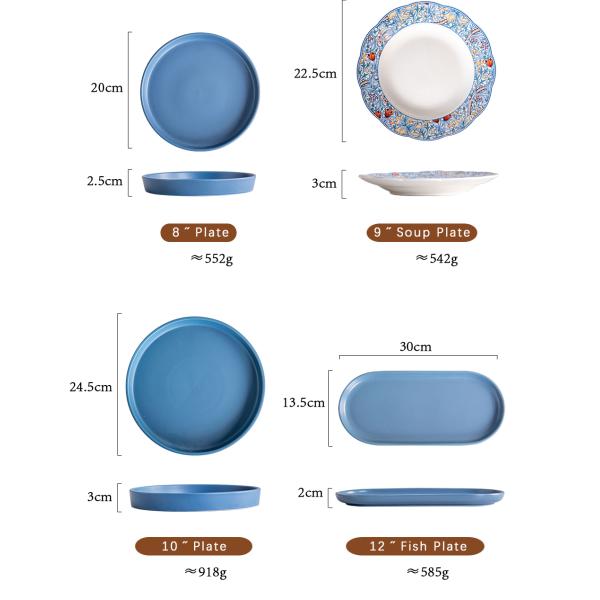 Modern Design Style Christmas Ceramic Dinner Set Under Glazed Porcelain Gift Set