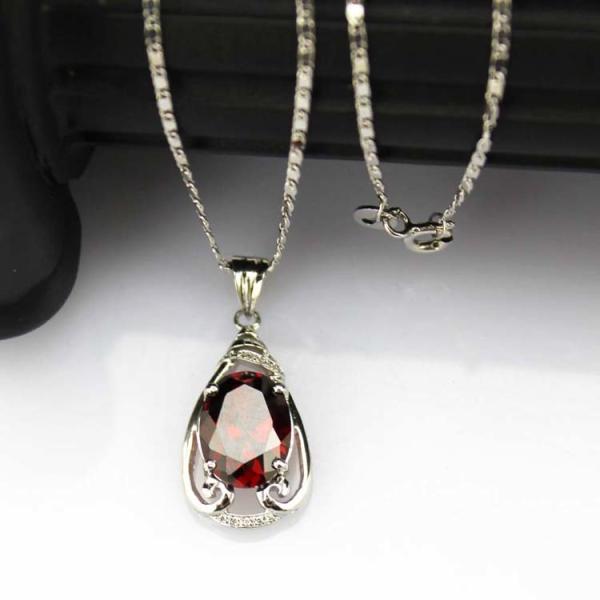 925 Silver Jewelry 9mmx11mm Amethyat Cubic Zircon Pendant(PSJ0406)