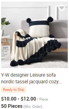 Y-F Home Decor New Nordic Style Soft Fluffy Chenille Knitted Pom Pom Tassel Sofa Throws Plush Couch Crochet Blanket