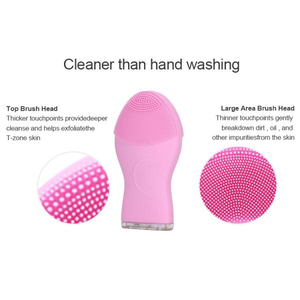 Waterproof Soft Electric Facial Cleanser 1200 MAh Rechargeable