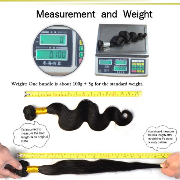 Unprocessed Brazilian Virgin Human Hair Extensions Straight Human Hair Weave Color 1B