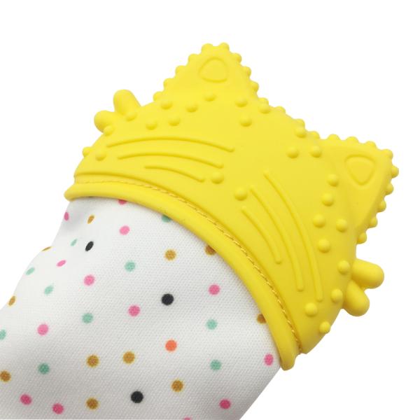 Pastel Beads Baby's Hand Self-Soothing Pain Relief Hygienic Chewable Newborn Nursing Mitt Teething Mitten Teether